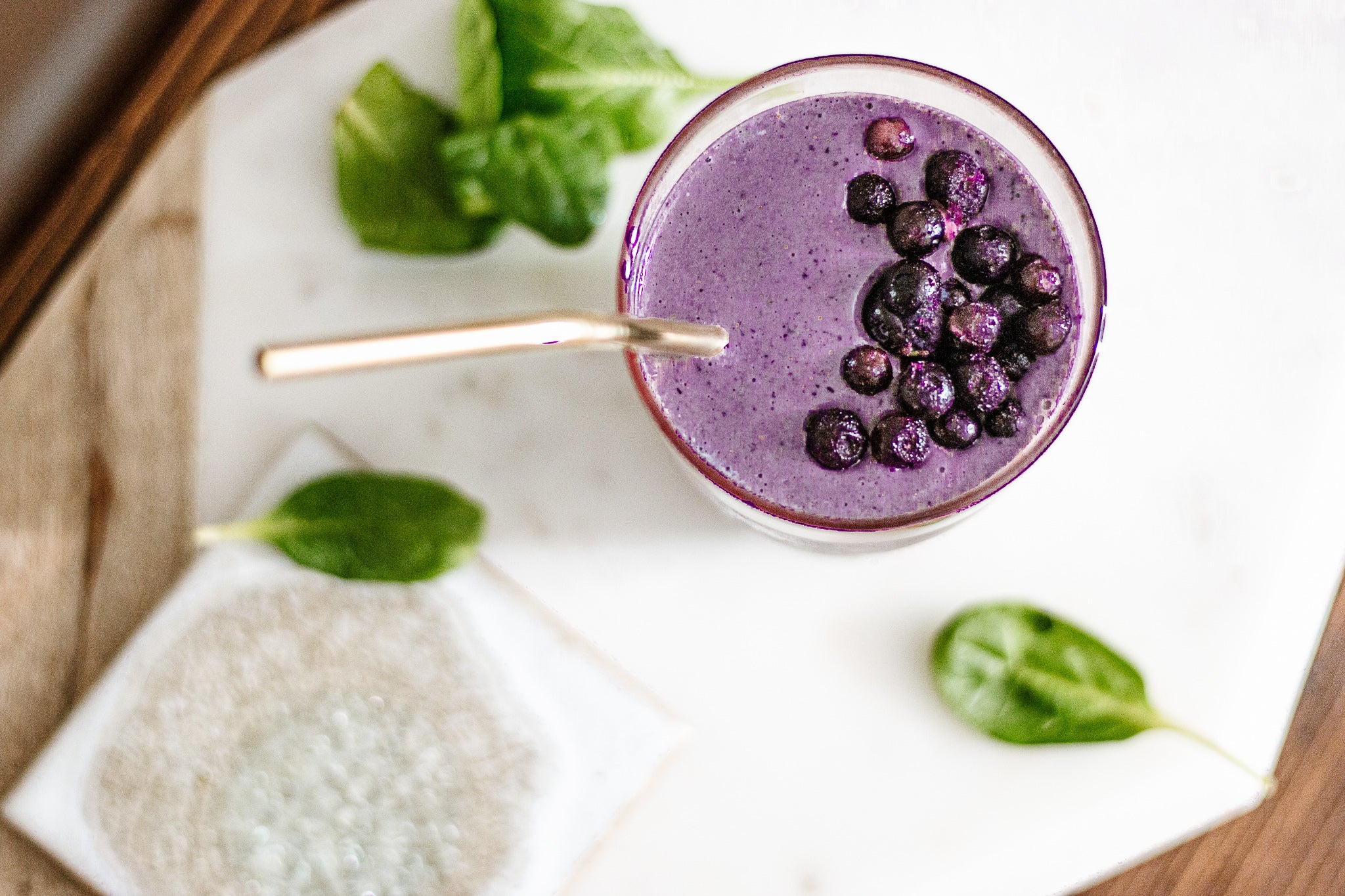 Heart Smart Blueberry Spinach Smoothie